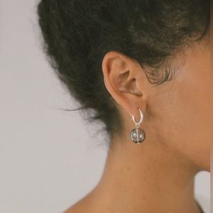 Wolf Circus Taryn hoops in Silver and Smoke